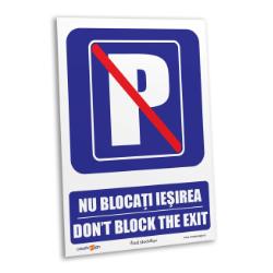indicator nu blocati iesirea don't block the exit <span class=