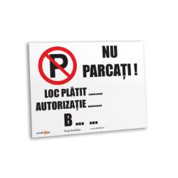 indicator personalizat nu parcati <span class=